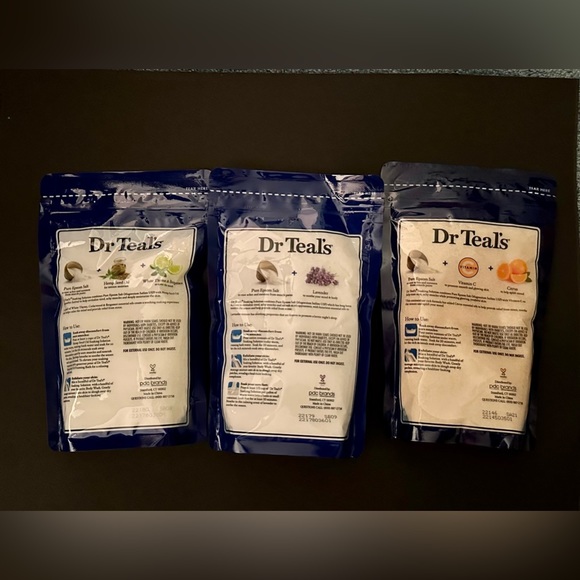 Dr Teal’s Pure Salt Epsom Soak 3 Pack Set - New & Unopened - Picture 2 of 2
